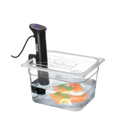 Víko pro polykarbonátové GN nádoby s výřezem pro sous-vide cirkulátor, HENDI, GN 1/2, Průhledná, 265x325mm | 864210